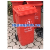 Thùng Rác 120 Lít Nhựa HDPE có bánh xe