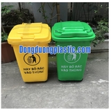 Thùng Rác 30 Lít Nhựa HDPE bánh xe