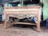 Bàn thờ ngũ phúc gỗ gõ kích thước dài 2m17 x cao 1m27 x sâu1m07