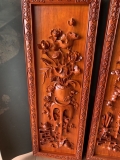 Tranh Tứ Bình Gỗ Hương Đỏ''
