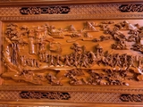 TRanh Vinh Quy Bái Tổ Gỗ Hương '
