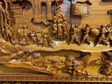 TRanh Vinh Quy Bái Tổ Gỗ Hương '