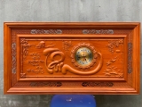 Đồng Hồ Chữ Tâm Gỗ Gõ Đỏ