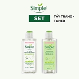 [Combo Simple] Sữa rửa mặt + Nước Tẩy Trang + Nước Hoa Hồng + Sữa Dưỡng Da