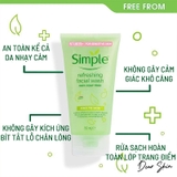 Simple Sữa Rửa Mặt Simple Face Wash Refresh 150ml