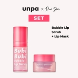 [COMBO] Bubi Scrub + Lip Mask + Lip Ampule - Tẩy tế bào chết + Mặt nạ ủ + Tinh chất dưỡng by Unpa