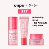 [COMBO] Bubi Scrub + Lip Mask + Lip Ampule - Tẩy tế bào chết + Mặt nạ ủ + Tinh chất dưỡng by Unpa