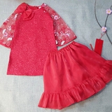 set-ao-dai-cach-tan-cho-be-gai-vai-xop-dinh-no-ao-kem-chan-vay-mamla