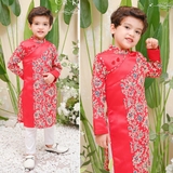 ao-dai-be-trai-hoa-van-mau-do-kieu-dang-cach-tan-ket-hop-truyen-thong-mamla