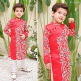 ao-dai-be-trai-hoa-van-mau-do-kieu-dang-cach-tan-ket-hop-truyen-thong-mamla