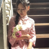 ao-dai-be-gai-hong-ho-diep-lua-gam-mem-mat-kem-quan-cuc-xinh-mamla-cc206