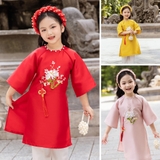 ao-dai-be-gai-theu-ruy-bang-thu-cong-hoa-cuc-vai-taffta-dung-form-set-ao-kem-qua