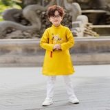 ao-dai-be-trai-theu-ket-ruy-bang-thu-cong-chim-yen-vai-taffeta-giu-form-tot-mac-