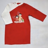ao-dai-doi-be-trai-be-gai-mac-cap-mau-do-vai-lua-cheo-mem-in-hinh-tet-2-em-be-ma