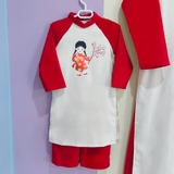 ao-dai-doi-be-trai-be-gai-mac-cap-vai-nhung-tex-mem-in-hinh-tet-mamla