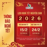 Thông báo lịch nghỉ Tết Nguyên Đán Bính Ngọ 2026 – Công ty Dylan