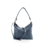 [Da Bò Thật Topgrain] Túi Xách Nữ Công Sở Dáng Mềm LEKA Lexa Hobo - Size 28cm - Màu Xanh Navy