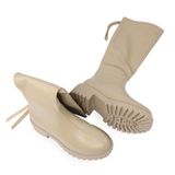 Giày Boots Nữ Da Mềm VEGAN 881-1 - Cỡ 37 - 23.5cm - Be Microfiber