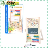 Kệ gỗ kèm bảng chữ cái đa năng và đếm số dành cho bé