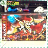 Đồ chơi lắp ghép xếp hình Ninjago Rồng Thần Trắng Ninja của Sư Phụ Wu với 331 mảnh ghép