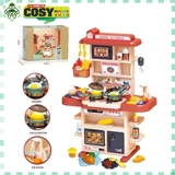 Đồ chơi mô hình bếp nấu ăn kèm dụng cụ bếp, đồ ăn và các hiệu ứng khi chơi với hơn 43 chi tiết