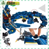 Đồ chơi xếp hình rồng xanh chiến đấu của Ninjjago cỡ lớn với 567 mảnh ghép