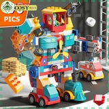 Đồ chơi lắp ghép xếp hình lắp ráp sáng tạo 5 trong 1 duplo với hơn 195 chi tiết đủ kích cỡ và màu sắc