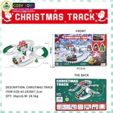 Đồ chơi lắp ghép đoàn tàu xe lửa đường ray mô hình giáng sinh kèm các mô hình ông già noel cho bé