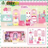 Đồ chơi búp bê ngôi nhà thỏ mẹ con cho bé