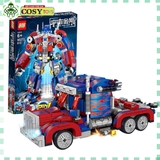 Đồ chơi lắp ghép xếp hình chiến binh Optimus Prime biến hình 2 trong 1 thành xe với 815 chi tiết