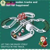 Đồ chơi lắp ghép đoàn tàu xe lửa đường ray mô hình giáng sinh kèm các mô hình ông già noel cho bé