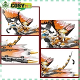 Đồ chơi lắp ghép xếp hình Ninjago Rồng Thần Trắng Ninja của Sư Phụ Wu với 331 mảnh ghép
