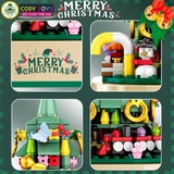 Đồ chơi lắp ghép xếp hình hộp nhạc hình Cây Thông Giáng Sinh với 454 mảnh ghép