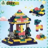 Hộp đồ chơi lắp hình khối đủ mẫu ghép cho bé với 260 chi tiết