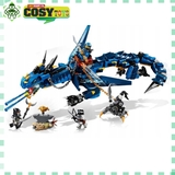Đồ chơi xếp hình rồng xanh chiến đấu của Ninjjago cỡ lớn với 567 mảnh ghép