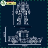 Đồ chơi lắp ghép xếp hình chiến binh Optimus Prime biến hình 2 trong 1 thành xe với 815 chi tiết
