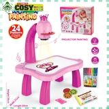 Đồ chơi bàn chiếu đèn tô màu với hơn 24 mẫu kèm bút màu sáp cho bé