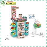 Bộ đồ chơi siêu thị cỡ lớn với hơn 47 chi tiết cùng với xe đẩy hàng cho bé