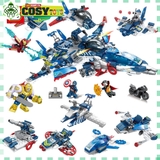 Đồ chơi lắp ghép xếp hình phi thuyền siêu chiến đấu Thanos bộ 8 trong 1 với 685 mảnh ghép