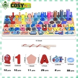 Đồ chơi câu cá gỗ đa năng 6 trong 1 mô hình cứu hỏa cho bé