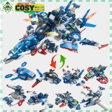 Đồ chơi lắp ghép xếp hình phi thuyền siêu chiến đấu Thanos bộ 8 trong 1 với 685 mảnh ghép