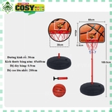 Đồ chơi bóng rổ cao cấp có thể điều chỉnh độ cao cho từng bé