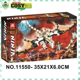 Đồ chơi lắp ghép xếp hình Ninjago Rồng Thần Trắng Ninja của Sư Phụ Wu với 331 mảnh ghép