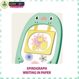 Bảng vẽ thông minh có 2 mặt hút nam châm cho bé, kèm phấn, bút màu và trò chơi thẻ với 46 chi tiết, mô hình chim cánh cụt