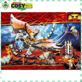 Đồ chơi lắp ghép xếp hình Ninjago Rồng Thần Trắng Ninja của Sư Phụ Wu với 331 mảnh ghép
