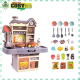 Đồ chơi mô hình nhà bếp với các đồ dùng nấu ăn, bếp nướng, lò vi sóng...kèm hiệu ứng đèn nhạc cho bé khi chơi