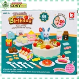 Đồ chơi cắt bánh sinh nhật loại lớn 85 chi tiết kèm nhạc và đèn dễ thương cho bé