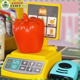 Bộ đồ chơi siêu thị cỡ lớn với hơn 47 chi tiết cùng với xe đẩy hàng cho bé