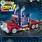 Đồ chơi lắp ghép xếp hình chiến binh Optimus Prime biến hình 2 trong 1 thành xe với 815 chi tiết