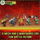 Đồ chơi lắp ghép xếp hình Ninjjago chiến đấu với bộ giáp hợp thể của Kai và Cole cỡ lớn với 1033 mảnh ghép